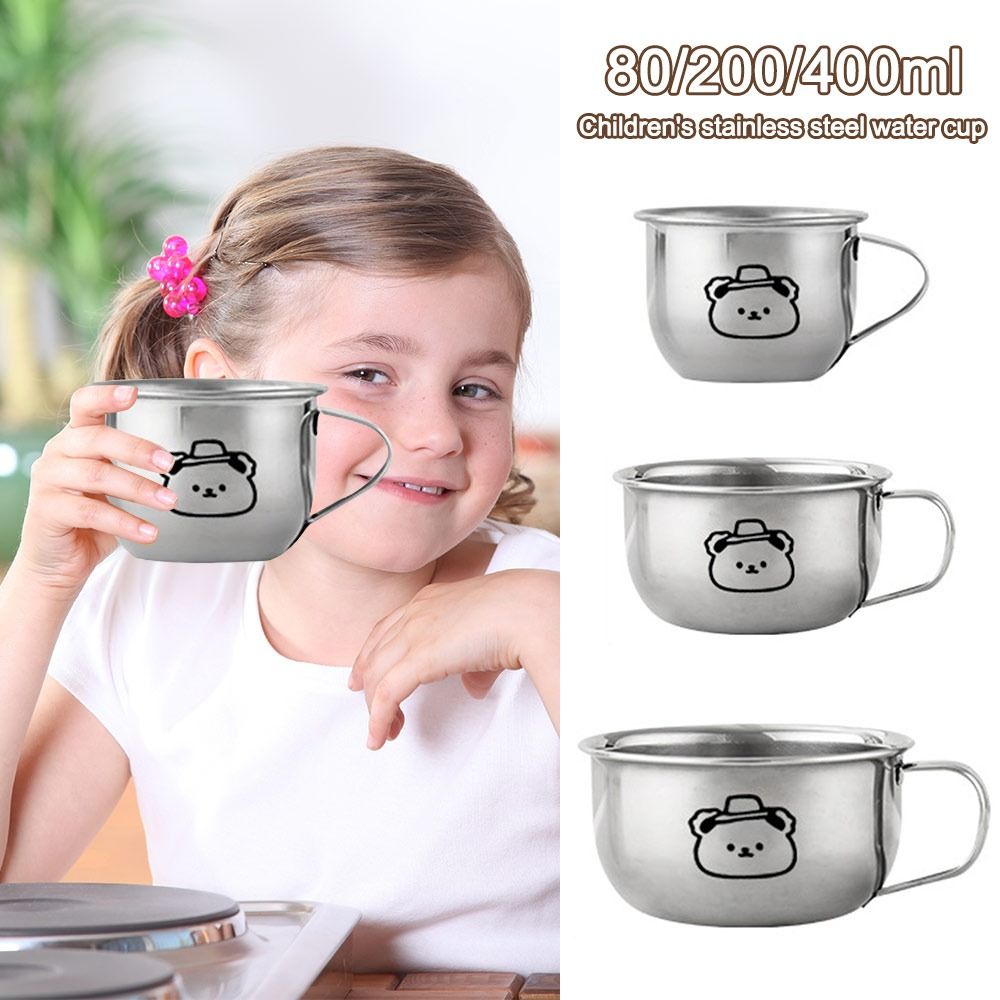 Coffee Tea With Milk - 80/200/400ML Kinder-Wasserbecher mit Bären-Design, Edelstahl-Tee- und