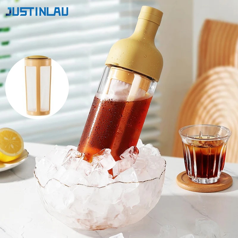 Xbloom Coffee Tea - JUSTINLAU 1L Kaltbrüh-Kaffeekanne Früchtetee-Brühkanne mit Filtersieb