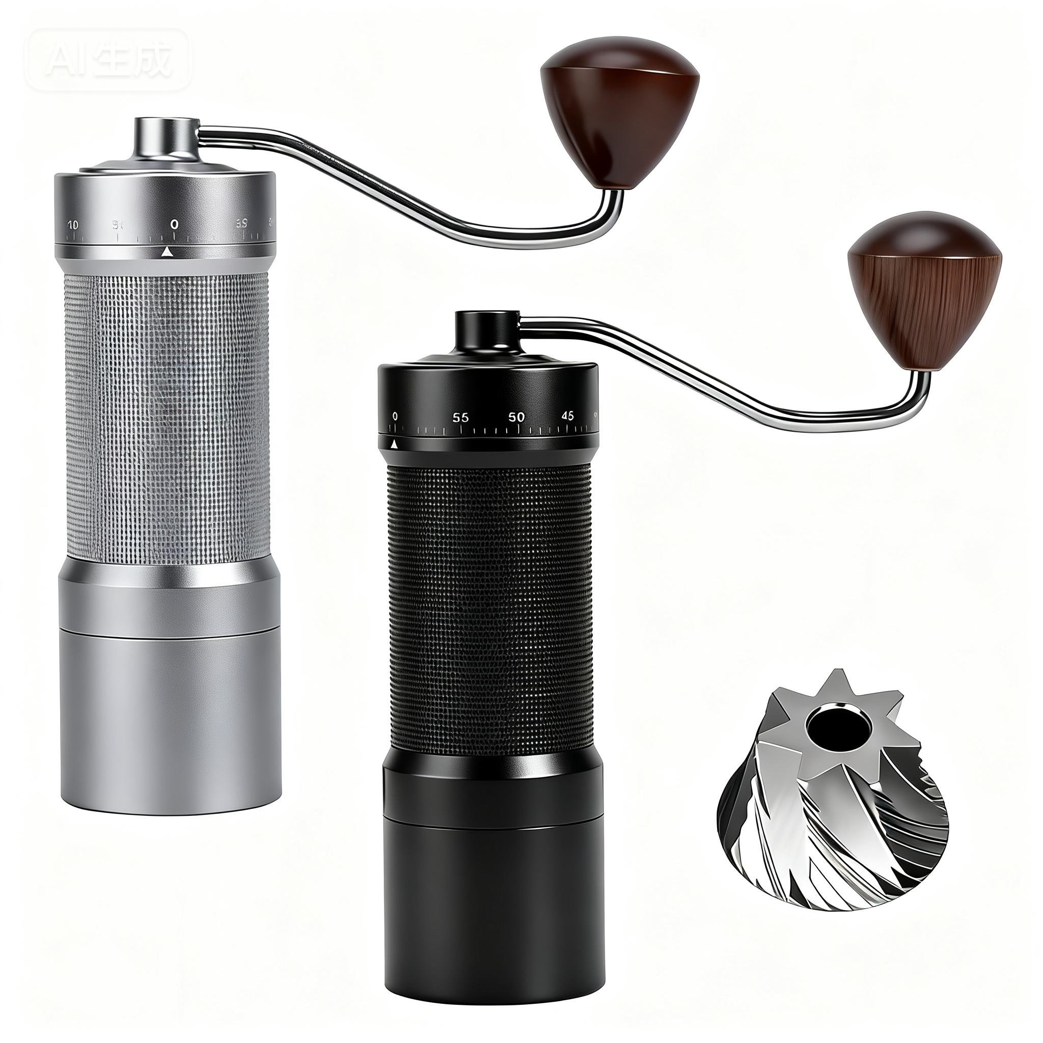 Burr Hand Grinder - Magnetische Manuelle Kaffeemühle mit 60 Einstellstufen,