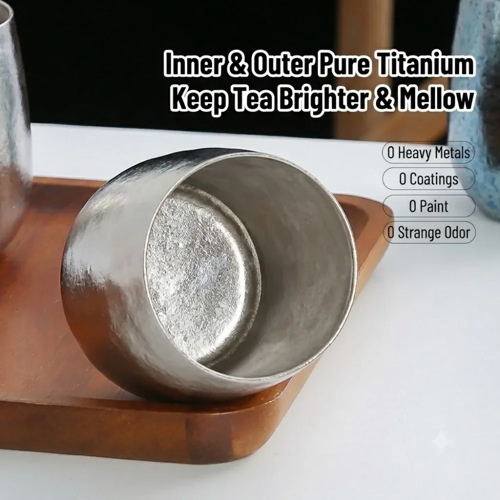 Xbloom Coffee Tea - Doppelwandiger Kaffeebecher aus reinem Titan, Wasserbecher