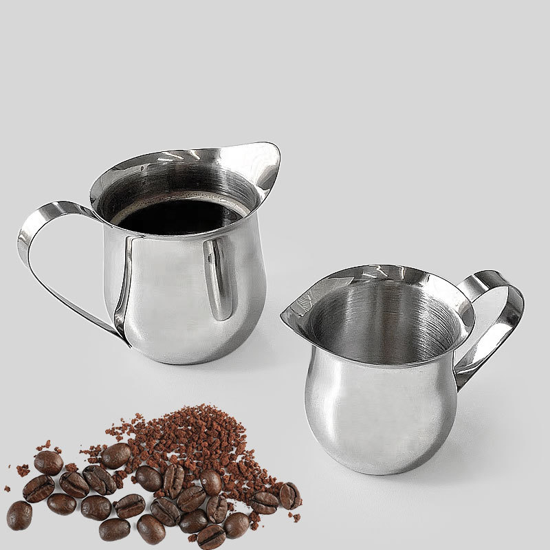 Barista Milk Jug - 2/3/5/7oz Kaffee-Milchaufschäumkrug aus Stahl, Espresso-Cremekrug mit