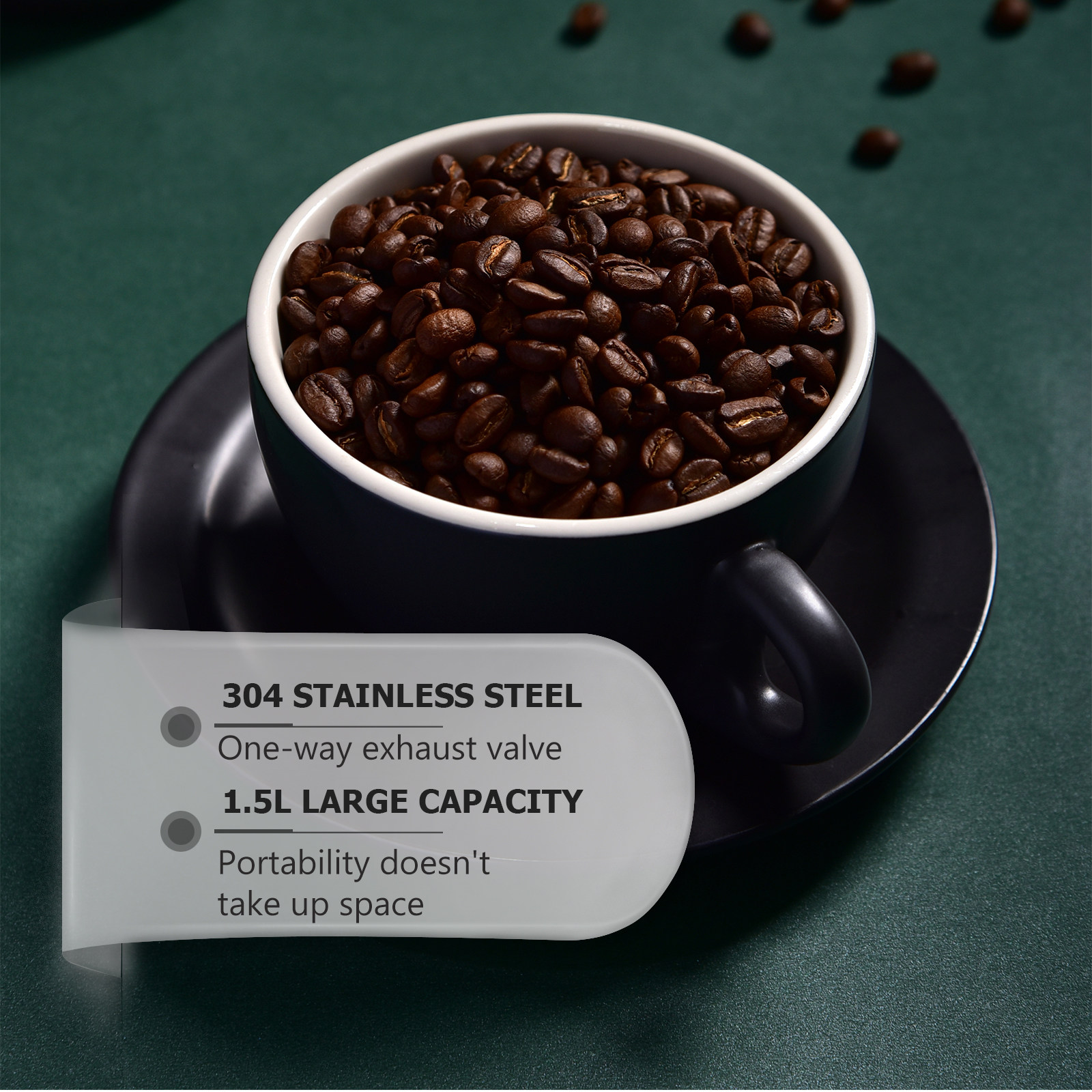 1 Stück Kaffeebohnen-Aufbewahr – Coffee Tea Sugar Bewertung und Preis