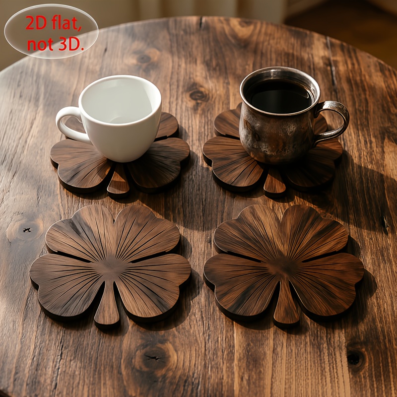 4-teiliges Set 2D flacher Holz – Coffee Tea And Sugar Set Bewertung und Preis
