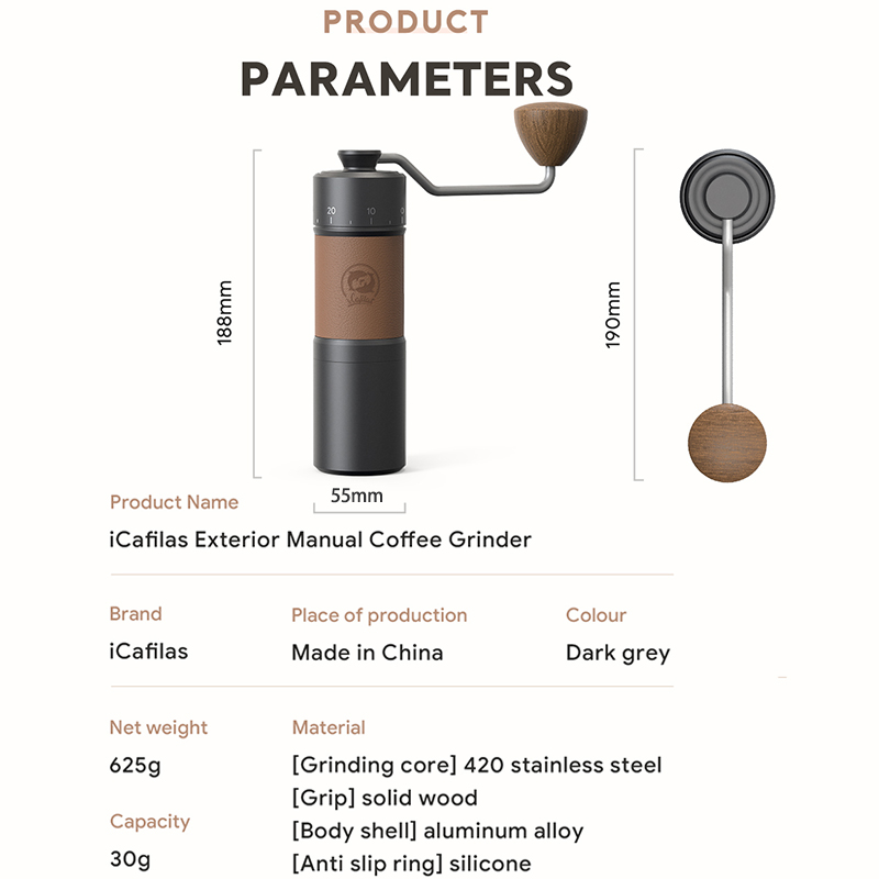 icafilas Manuelle Kaffeemühle, – Burr Hand Grinder Bewertung und Preis