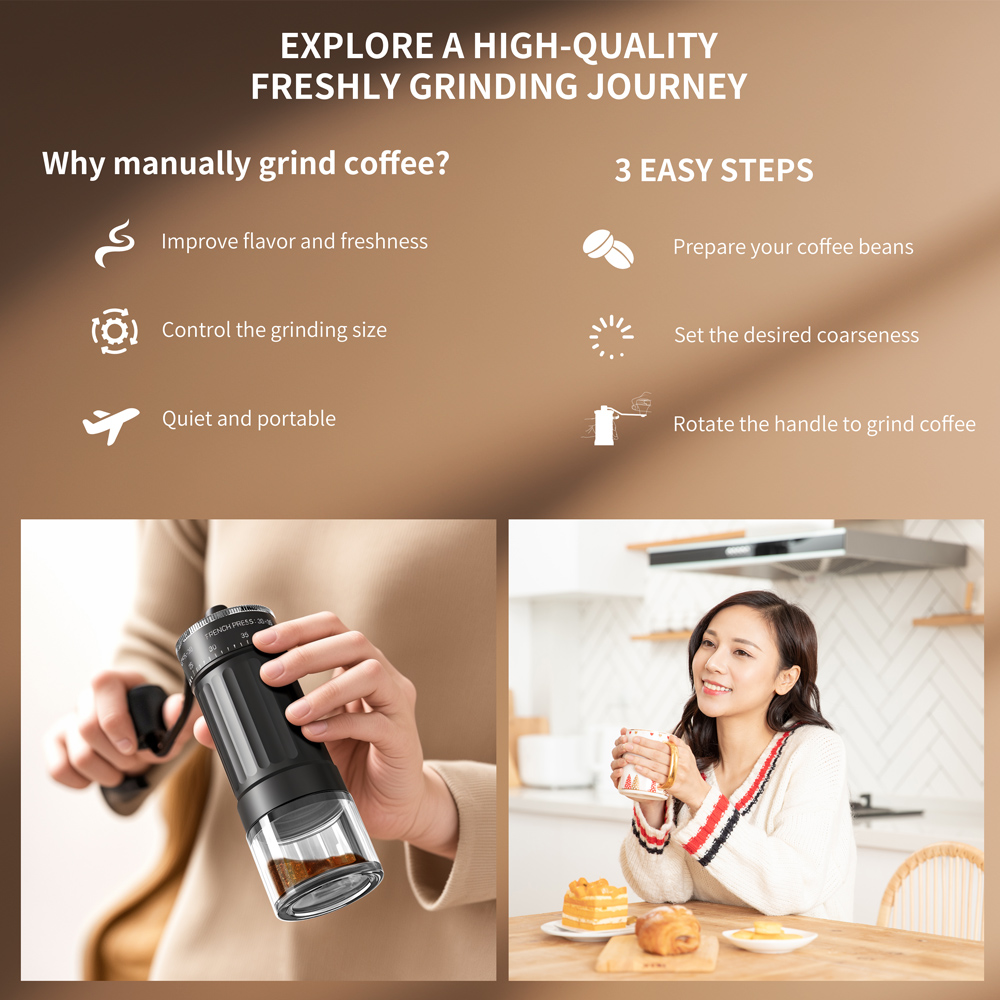 Extern Einstellbare Konische M – Burr Hand Grinder Bewertung und Preis