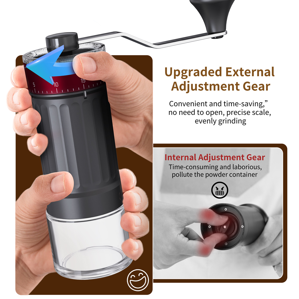 Extern Einstellbare Konische M – Burr Hand Grinder Bewertung und Preis